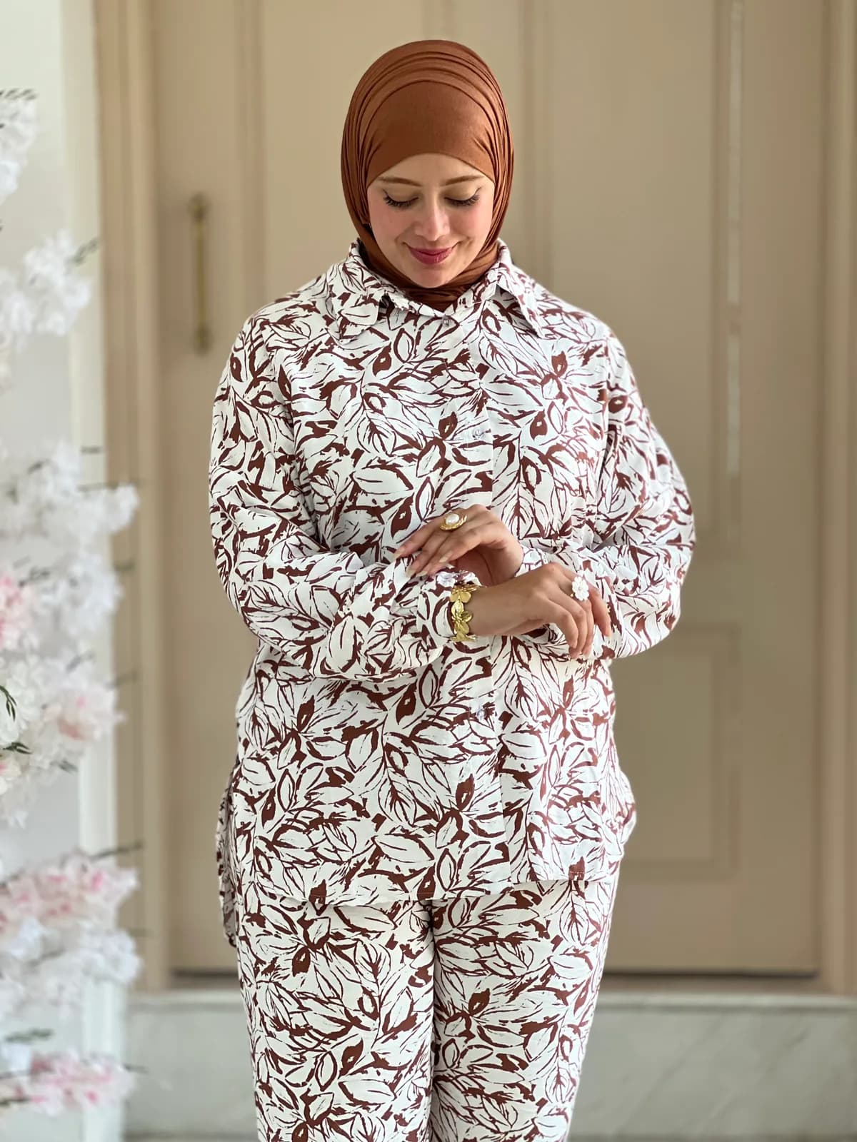 Ensemble Flora — coloris Marron